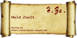 Held Zsolt névjegykártya